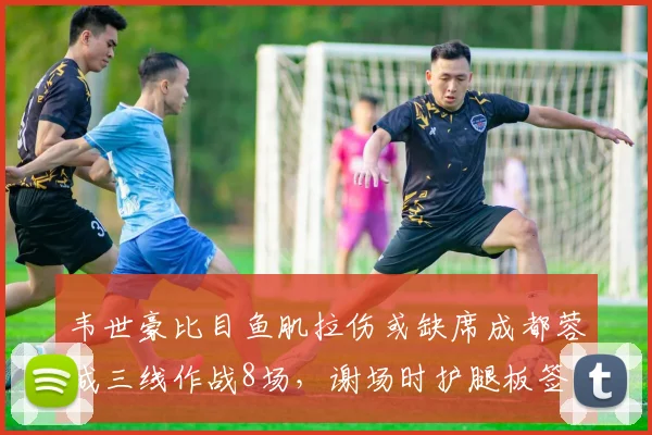 韦世豪比目鱼肌拉伤或缺席成都蓉城三线作战8场,谢场时护腿板签满球迷祝福